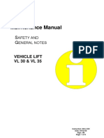 Maintenance Manual: Vehicle Lift VL 30 & VL 35