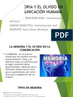 La Memoria y El Olvido en La Comunicación (1)