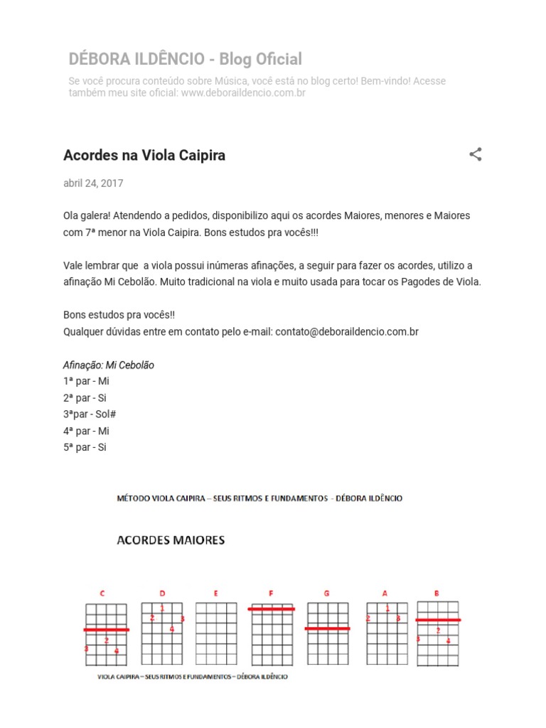 Acordes Na Viola Caipira Pdf