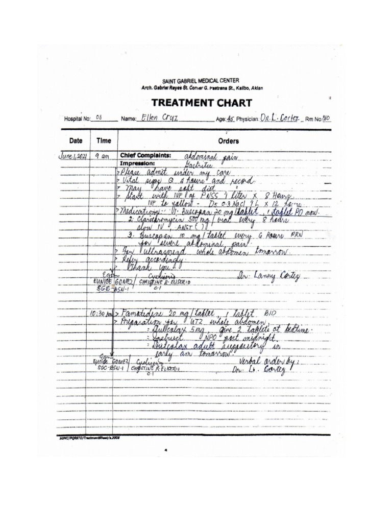 Patient Care Narrative Charting Example | PDF