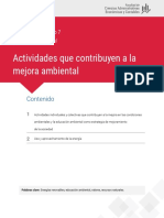 Lectura Funda, Actividades Que Contribuyen a La Mejora Ambiental