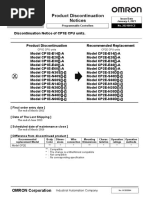 Discontinuation Notice - CP1E To CP2E