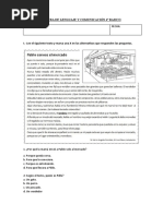Prueba de Lenguaje y Comunicación 4 Basico
