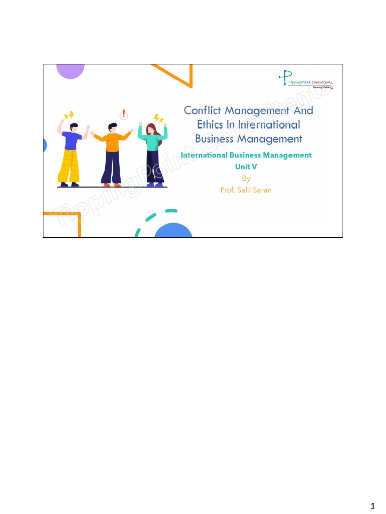 Conflict Management in International Business | PDF | Conflict (Process ...
