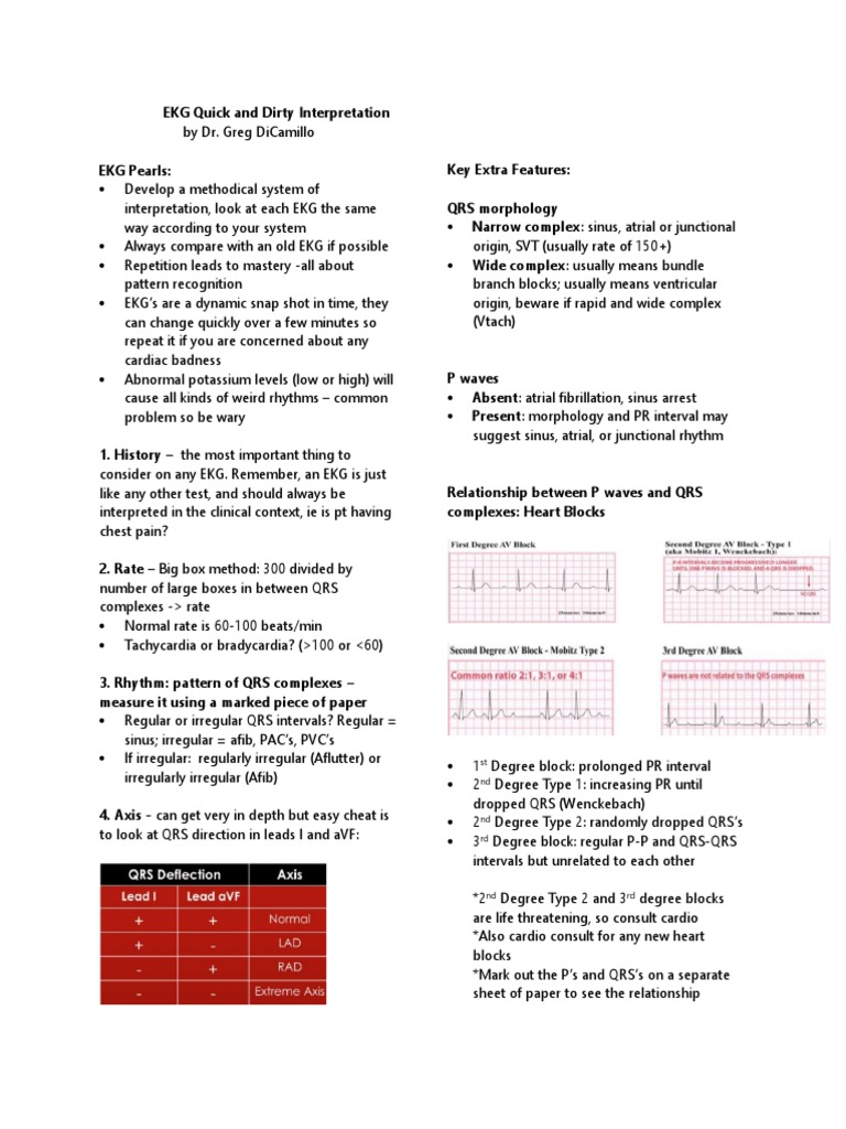 EKG Interpretation Essentials Guide | PDF | Electrocardiography ...