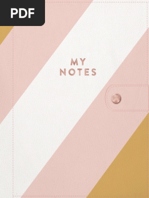 Digital Notebook Mustard and Pink