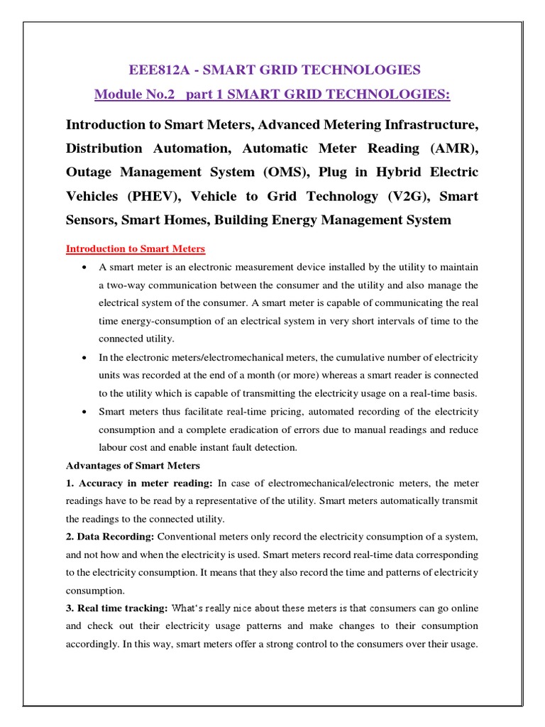 Smart Grid Metering Technologies Pdf Smart Grid Electrical Grid