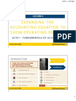Expanding The Accounting Equation To S How Operating Res Ults
