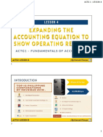 Expanding The Accounting Equation To Show Operating Results