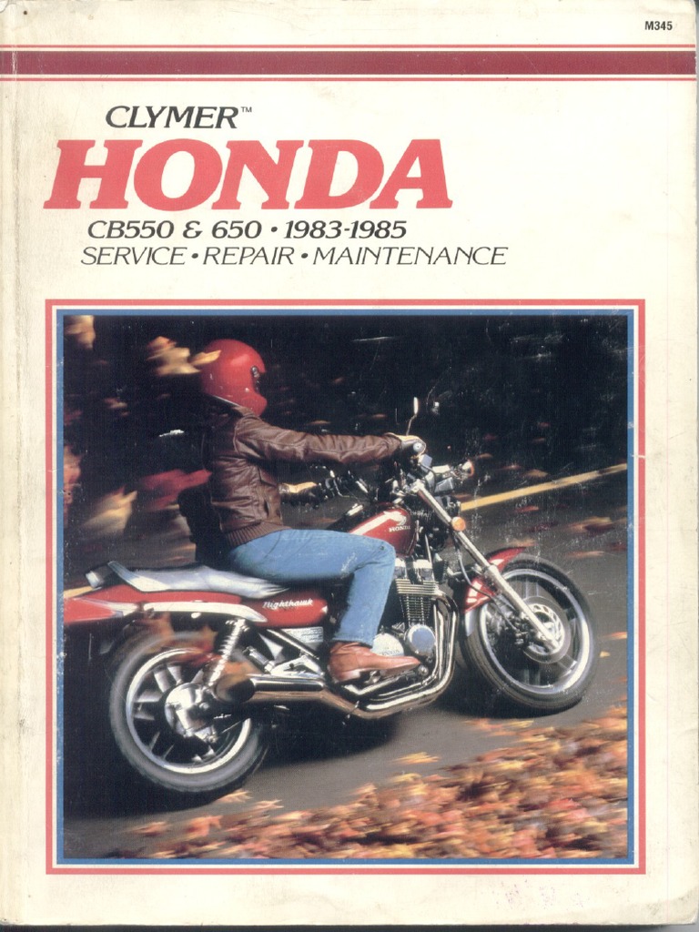 1983 - 1985 Honda CB550SC and CB650SC Nighthawk Service Manual
