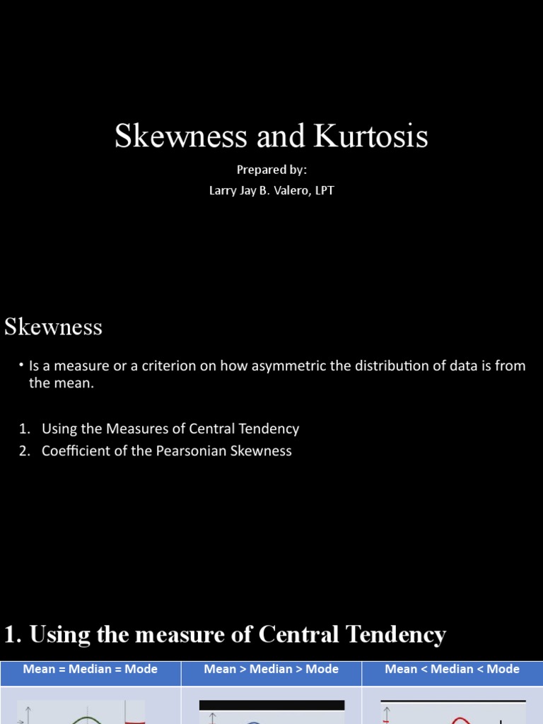 Measures of Skewness and Kurtosis With Annotations | PDF