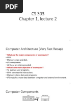 CS 303 Chapter 1, Lecture 2