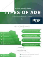 Types of Adr: Presented By: Ramakanta Sahu