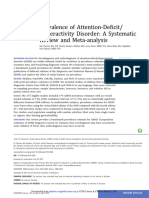 Prevalence of Attention-De Ficit/ Hyperactivity Disorder: A Systematic Review and Meta-Analysis