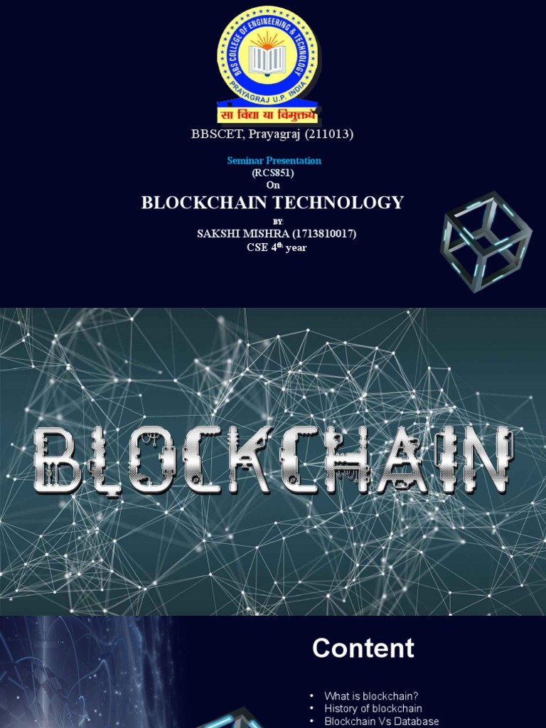 Seminar on Blockchain Technology | PDF | Cryptocurrency | Bitcoin
