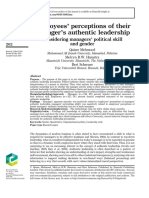Employees ' Perceptions of Their Manager 'S Authentic Leadership