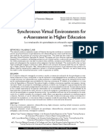 Synchronous Virtual Environments For E-Assessment in Higher Education