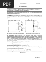 Experiment 3 (No Load Blocked Rotor Test On Single Phase Im)