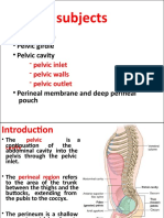 Subjects: - Introduction - Pelvic Girdle - Pelvic Cavity