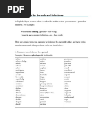 Verbs Followed by Gerunds and Infinitives