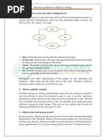 Interview Questions On Software Testing