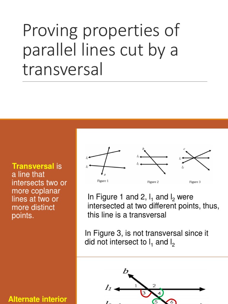 Parallel Lines With A Non Perpendicular Transversal