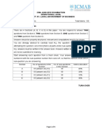 Cma June-2019 Examination Operational Level Subject: R1. Legal Environment of Business