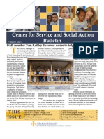 Center For Service and Social Action Bulletin: TH Is Issue