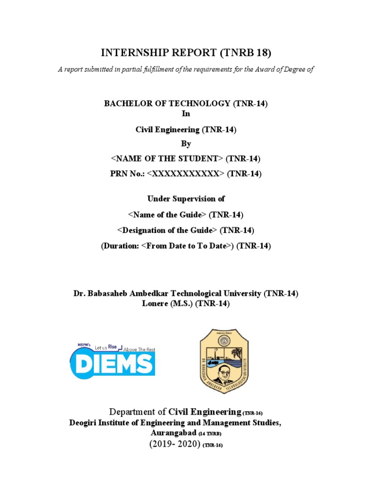 B-Tech Sample Internship Report Format | PDF | Vocational Education ...