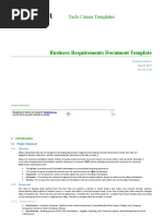 Business Requirements Document Template: Tech Comm Templates