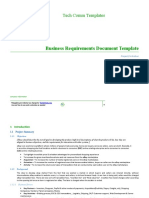 Business Requirements Document Template: Tech Comm Templates