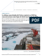 La Última Zona Helada Del Ártico Registró en 2020 Las Concentraciones Más Bajas de Hielo Marino Desde 1979 - Ciencia - EL PAÍS
