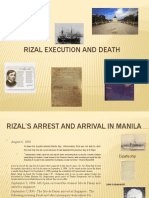 Rizal Arrested and Execution