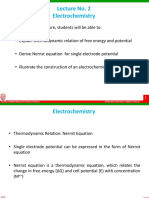 Lecture No. 2 Electrochemistry: © Ramaiah University of Applied Sciences Faculty of Mathematical and Physical Sciences