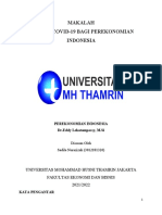 Makalah Dampak Covid-19 Terhadap Perekonomian Indonesia - Sadila