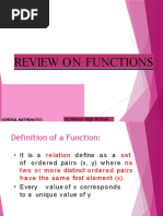 Unit 1: Review On Functions