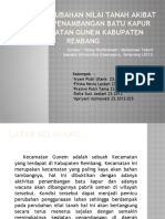 Analisis Perubahan Nilai Tanah Akibat Aktivitas Penambangan Batu