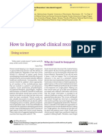 How To Keep Good Clinical Records: Doing Science