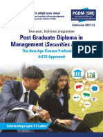 Post Graduate Diploma in Management: (Securities Markets)