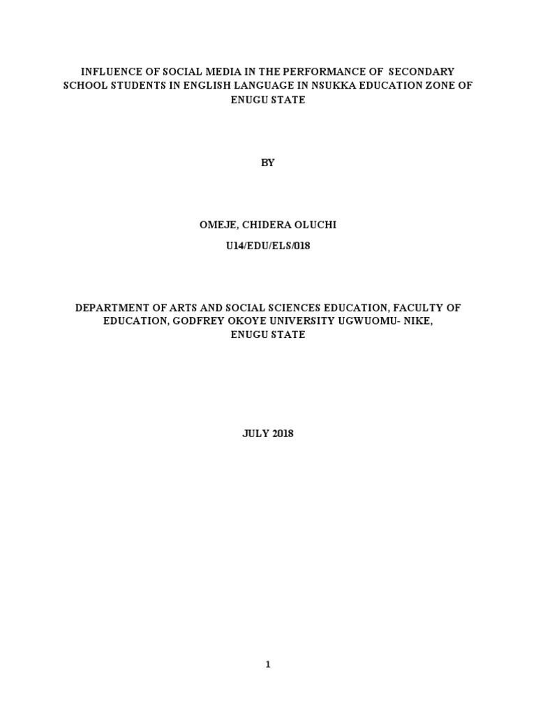 Social Media's Impact on English in Schools | PDF | Social Media ...
