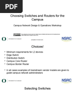 Choosing Switches and Routers For The Campus: Campus Network Design & Operations Workshop