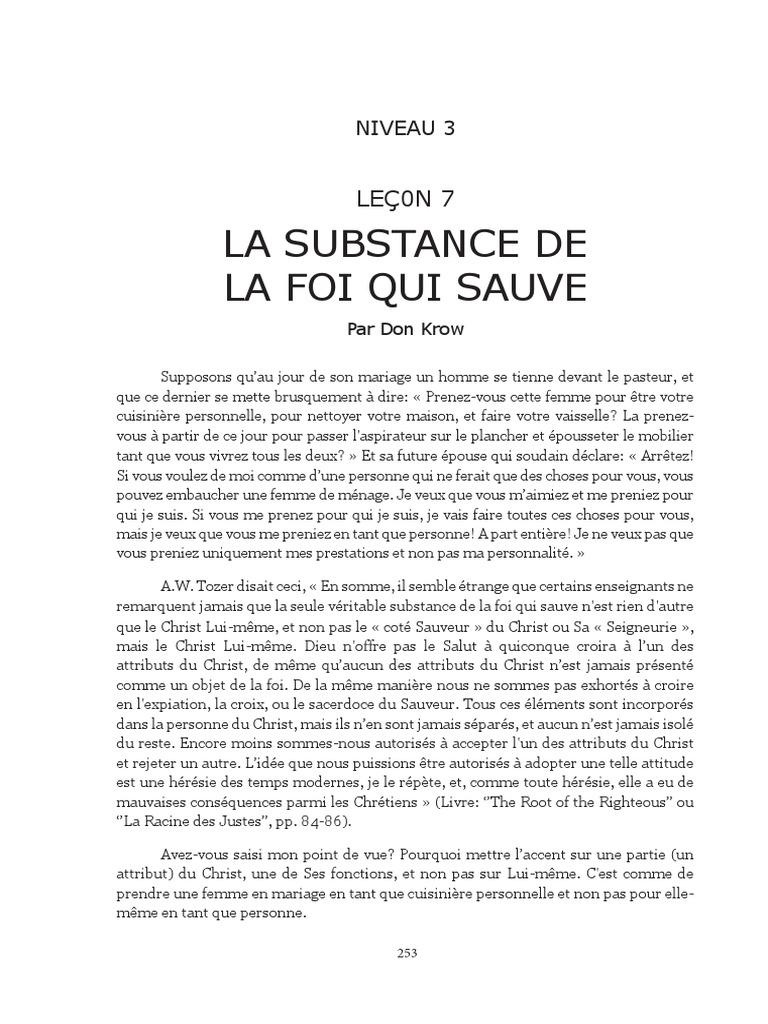 La Foi qui Sauve en Christ | PDF | Évangile selon Matthieu | Épître aux ...