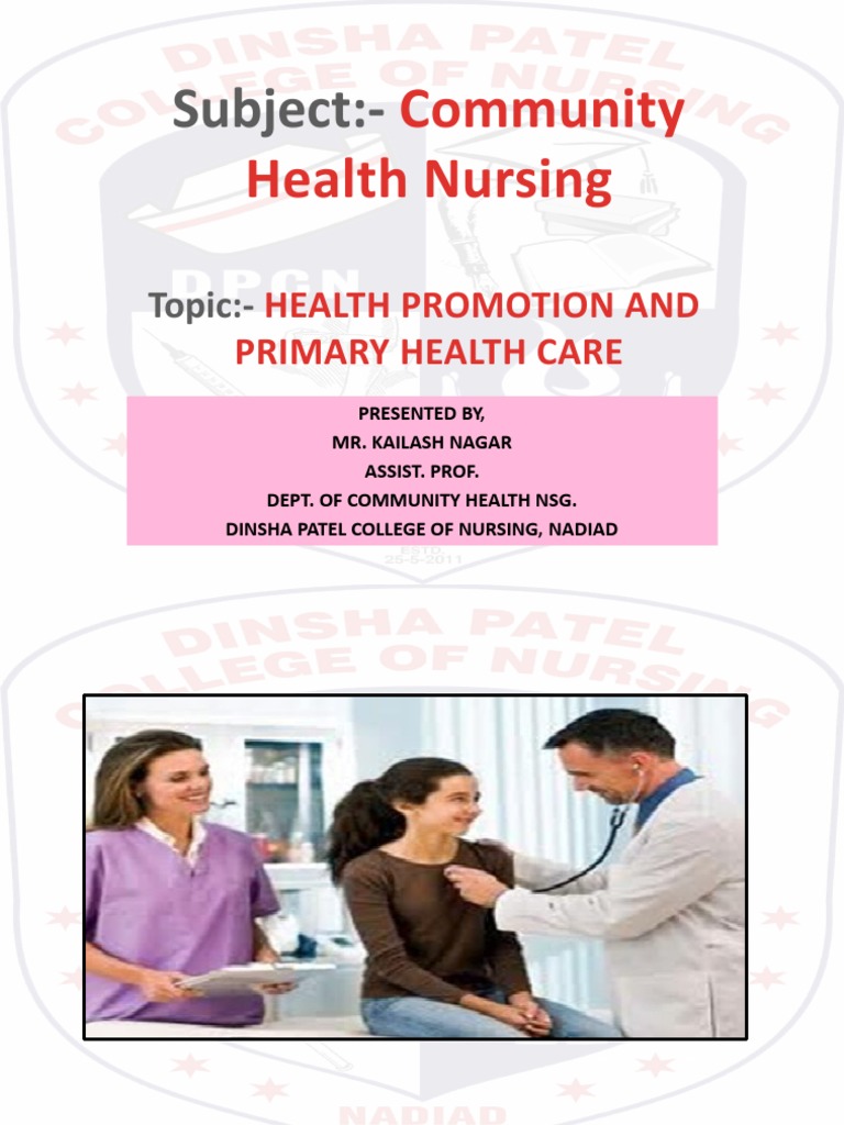 Role of Nurses in Primary Health Care | PDF | Chronic Condition