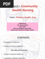 Principles of Primary Health Care