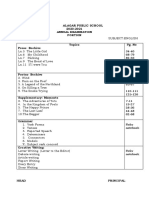 Alagar Public School: 2020-2021 Annual Examination Portion