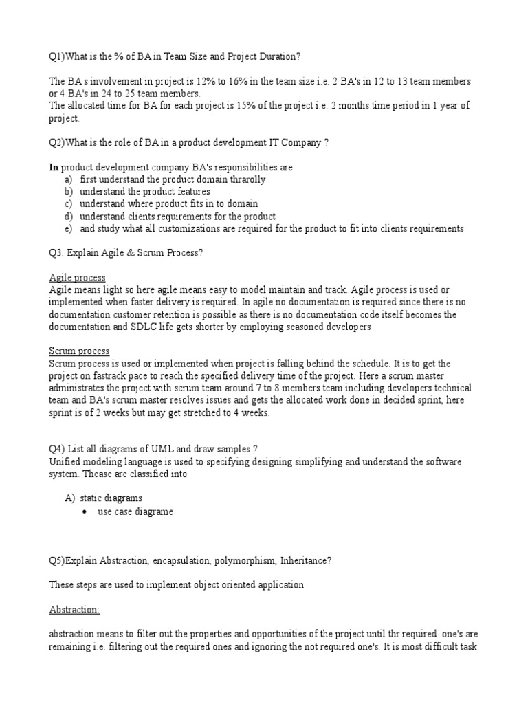 BA Team Structure and Project Roles | PDF | Use Case | Model–View ...