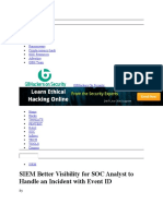 SIEM Better Visibility For SOC Analyst To Handle An Incident With Event ID