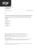 A Descriptive Study of The Pragmatic Issues in Obtaining An Abortion Among Sixty-Five Women at Lovejoy Specialty Hospital, Portland, Oregon