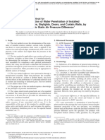 Field Determination of Water Penetration of Installed Exterior Windows, Skylights, Doors, and Curtain Walls, by Uniform or Cyclic Static Air Pressure Difference