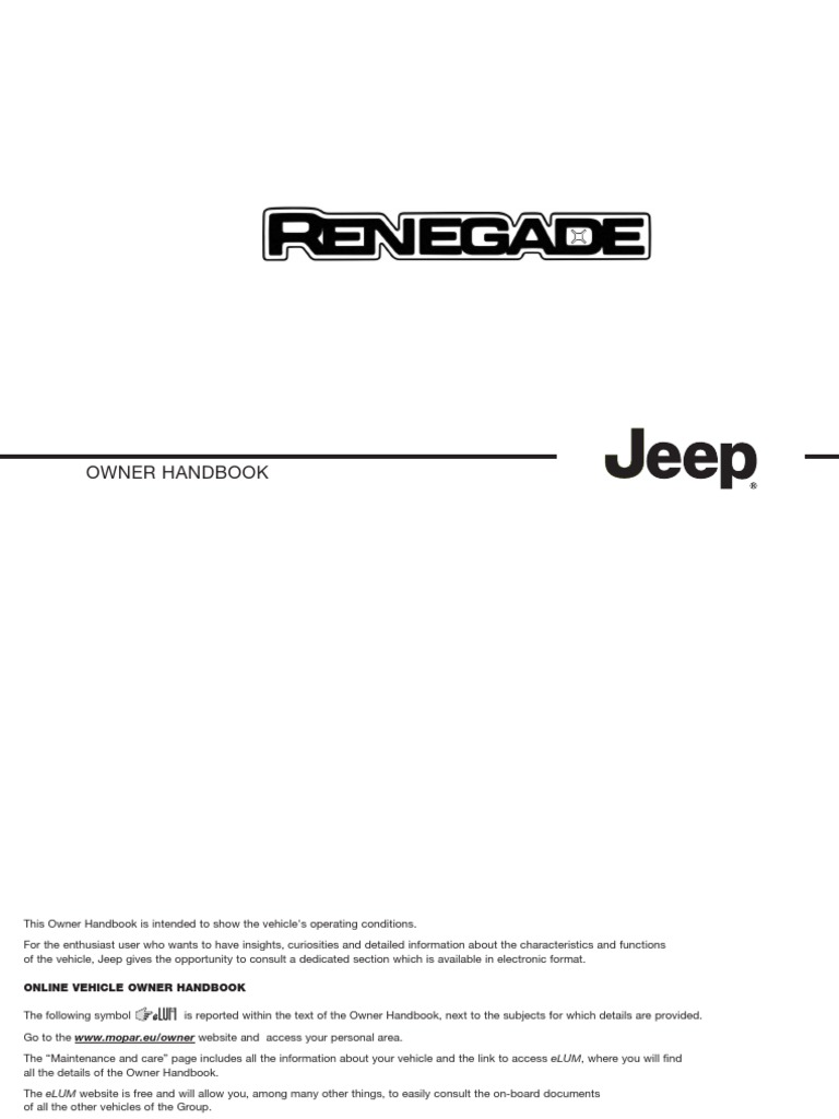 Jeep Renegade Manual PDF Automatic Transmission Transmission